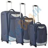 Комплект облегчённых чемоданов «Alezar» «премиум» светло-синий
