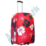 Красный чемодан с цветками Parma большой