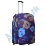 Синий чемодан с цветками Parma большой