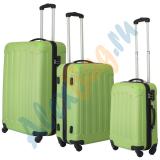 Комплект пластиковых чемоданов «Милан» зелёный