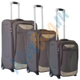 Комплект облегчённых чемоданов «Alezar» «премиум» светло-коричневый