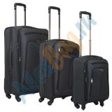Комплект усиленных чемоданов «Alezar» чёрный