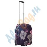 Фиолетовый чемодан с цветками Parma маленький